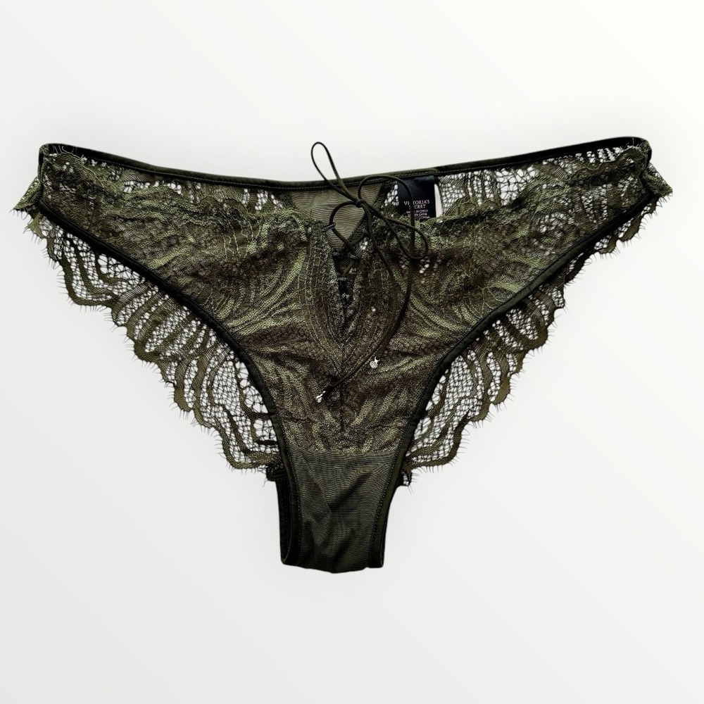 Victoria's Secret Very Sexy Cheekini NEW Size Medium Olive Green Lace Up M NWT